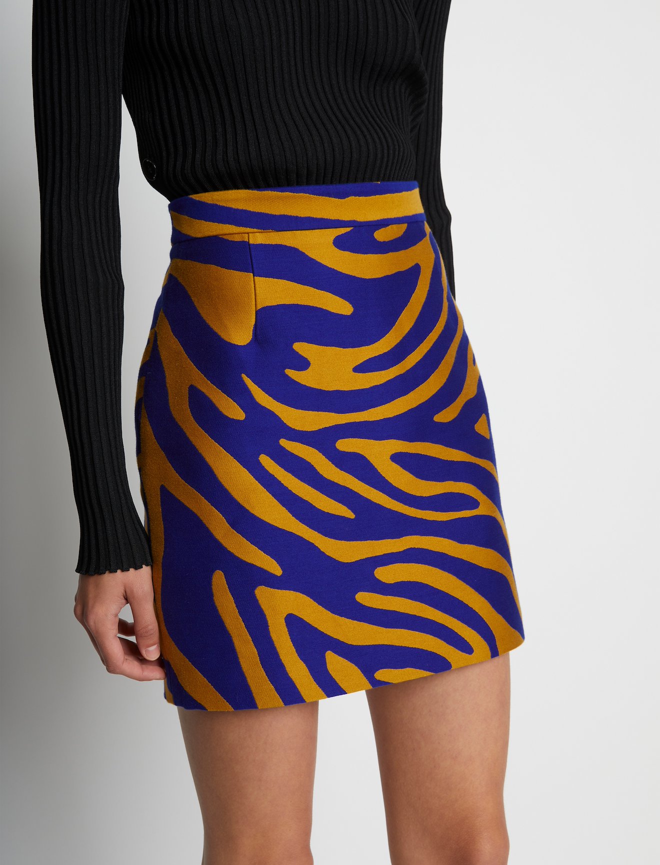 Zebra Cotton Jacquard Skirt #3