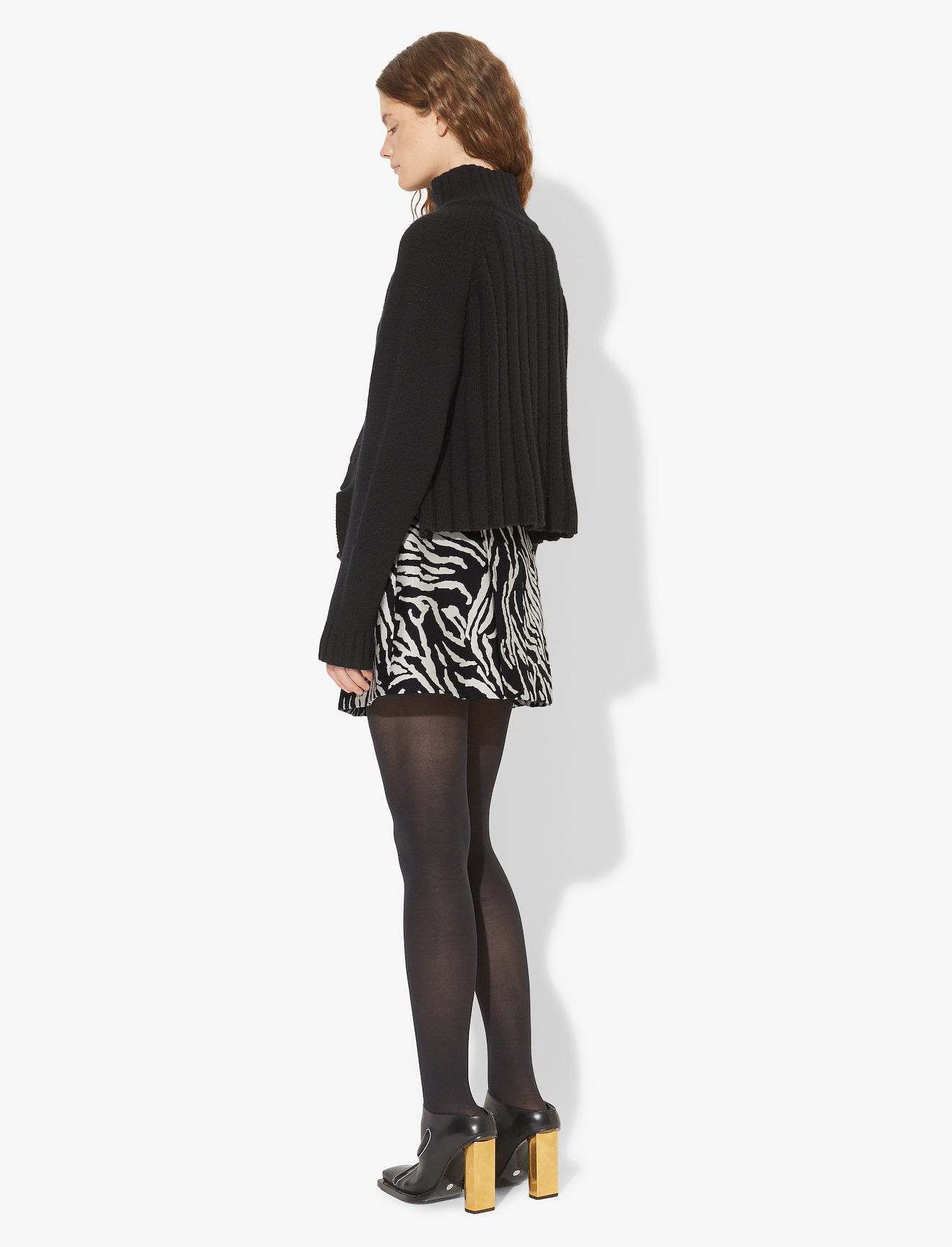 Zebra Jacquard Mini Skirt #2