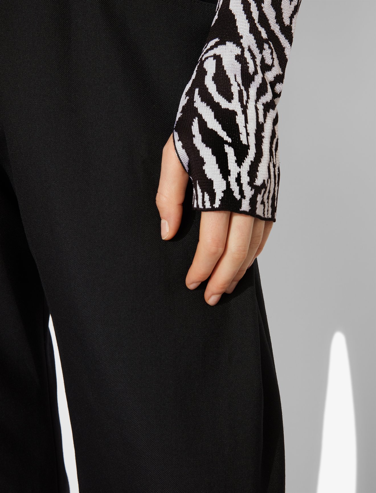 Zebra Jacquard Mockneck Top #3