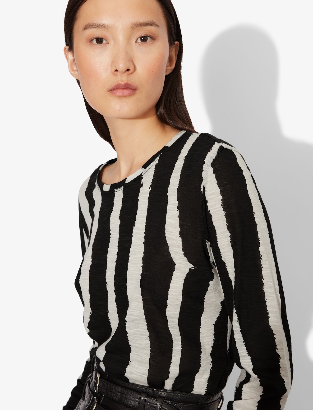 Zebra Stripe Print Long Sleeve T-Shirt #3