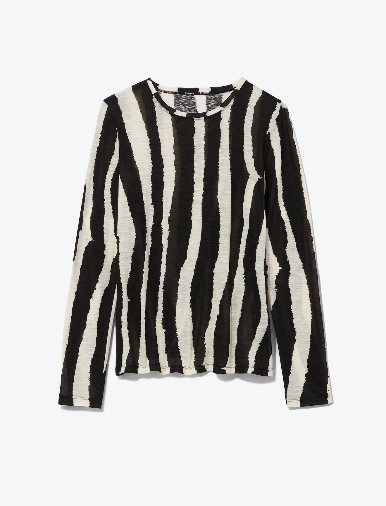 Zebra Stripe Print Long Sleeve T-Shirt #4