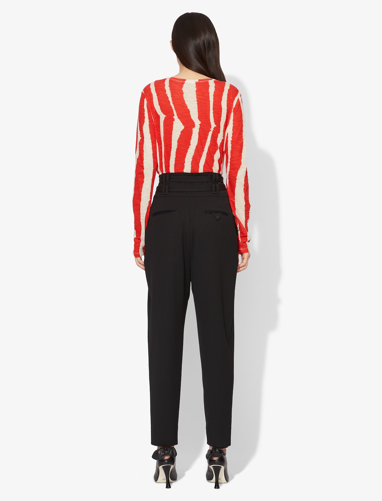 Zebra Stripe Print Long Sleeve T-Shirt #2