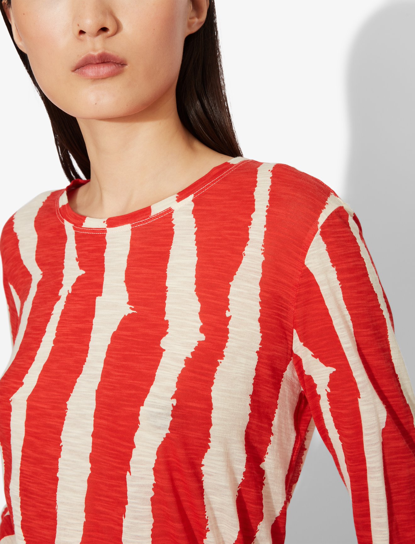 Zebra Stripe Print Long Sleeve T-Shirt #3