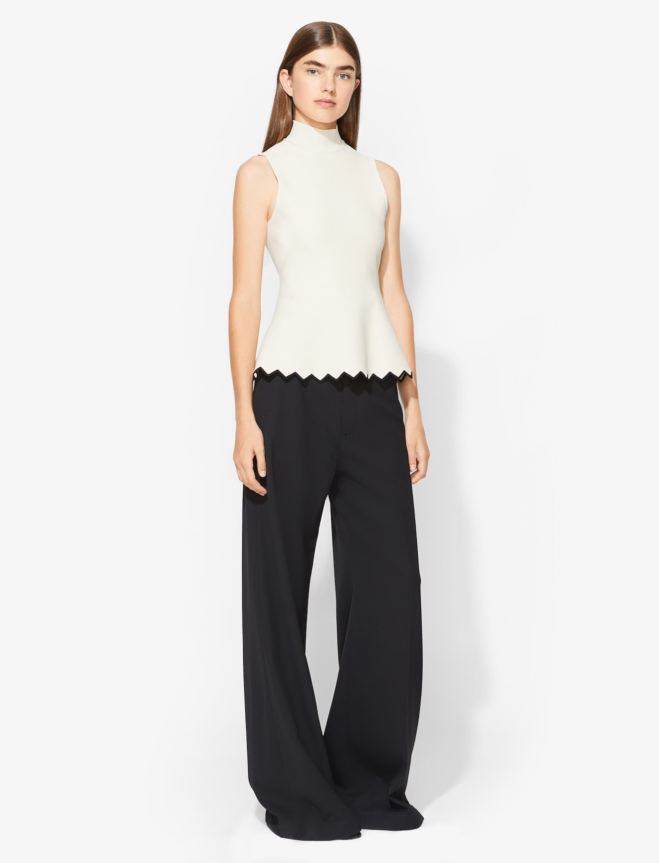 Zig Zag Knit Mockneck Top #2