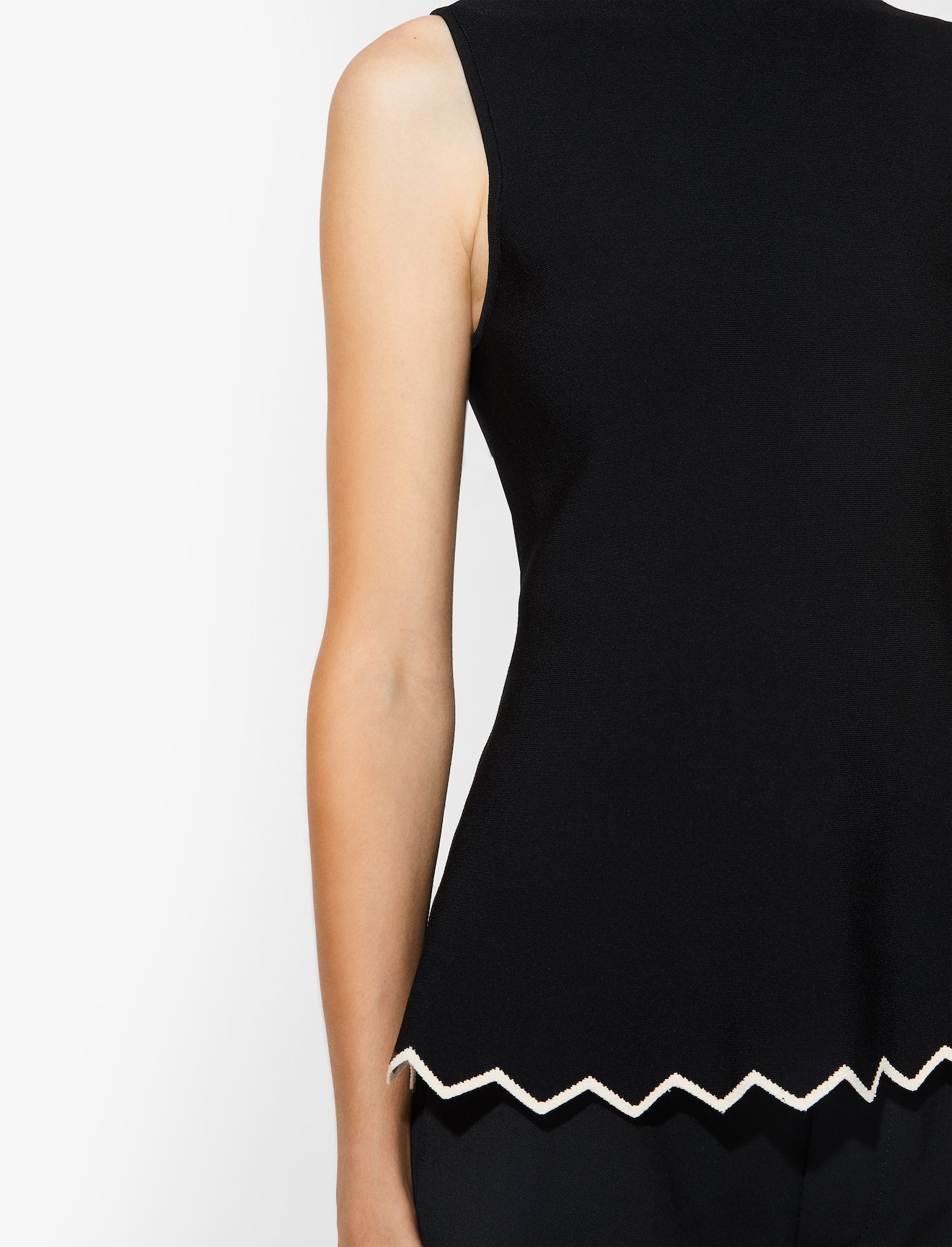Zig Zag Knit Mockneck Top #4