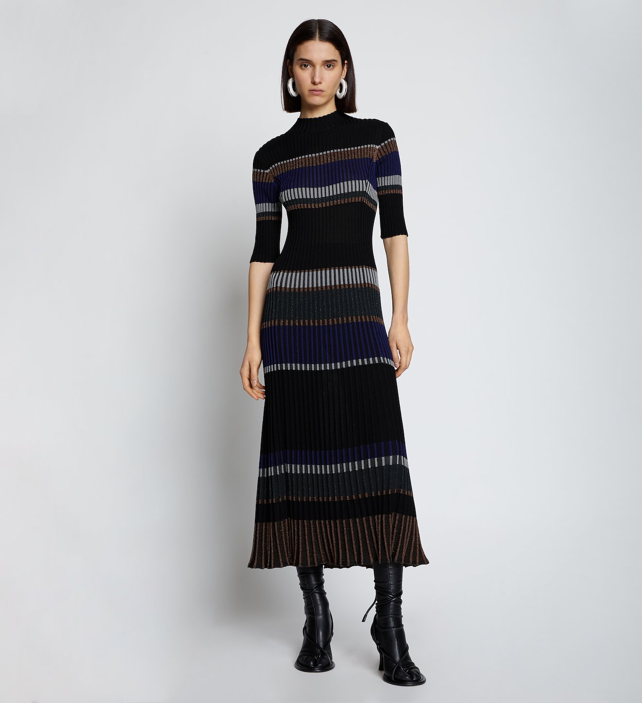 Proenza Schouler - Zig Zag Stripe Knit Dress | Official Site