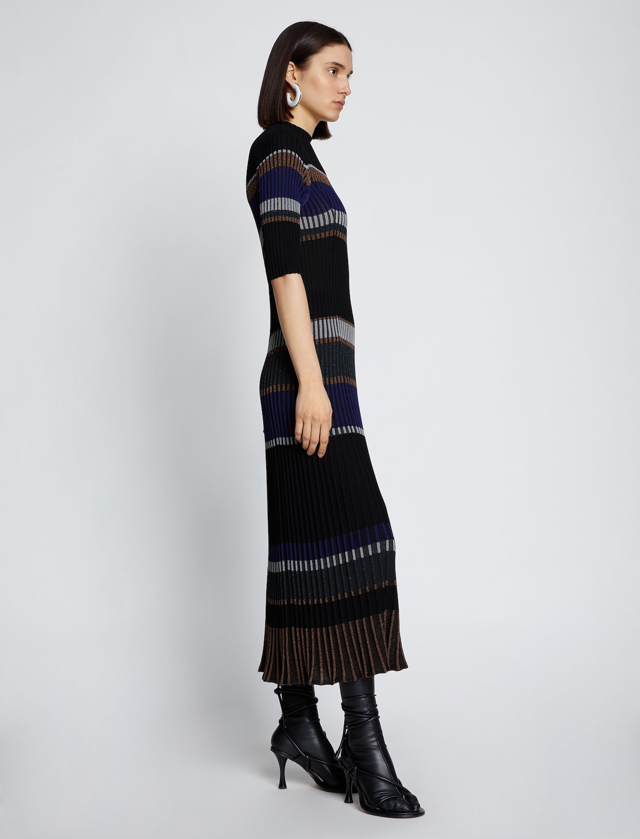 Zig Zag Stripe Knit Dress #1
