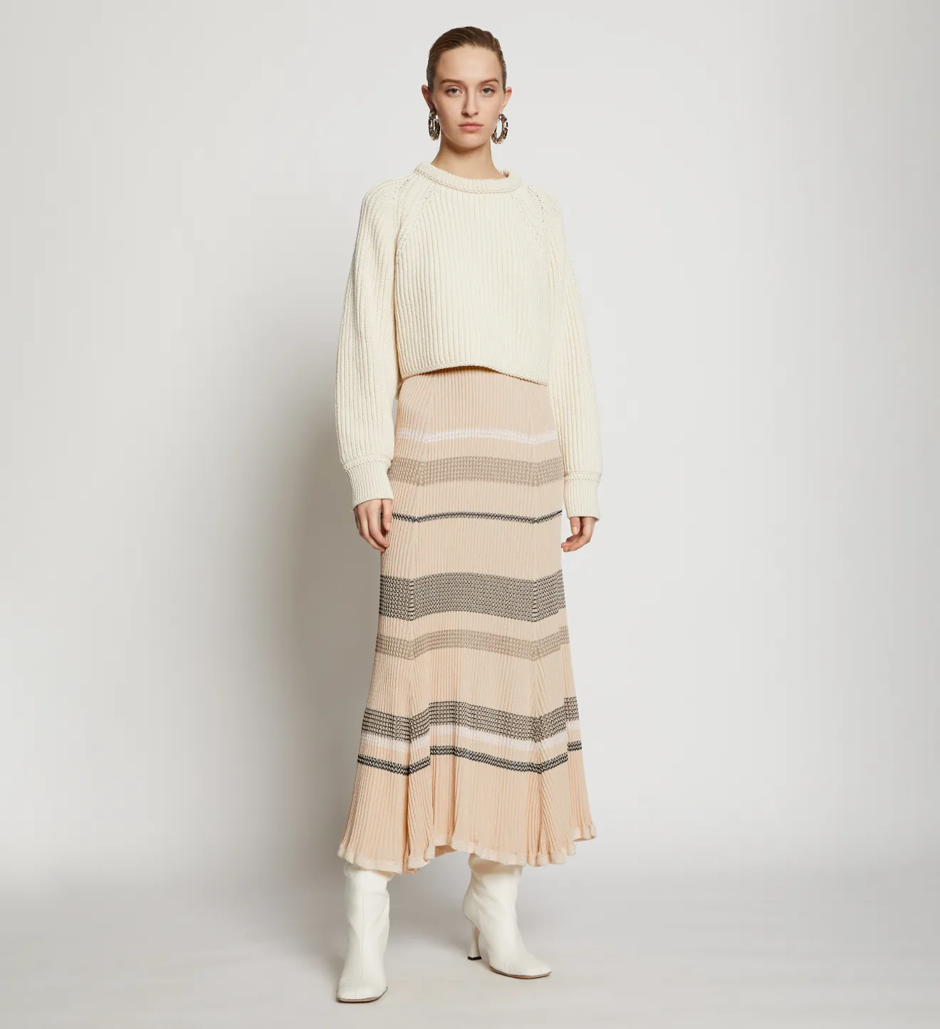 mid length knit skirts