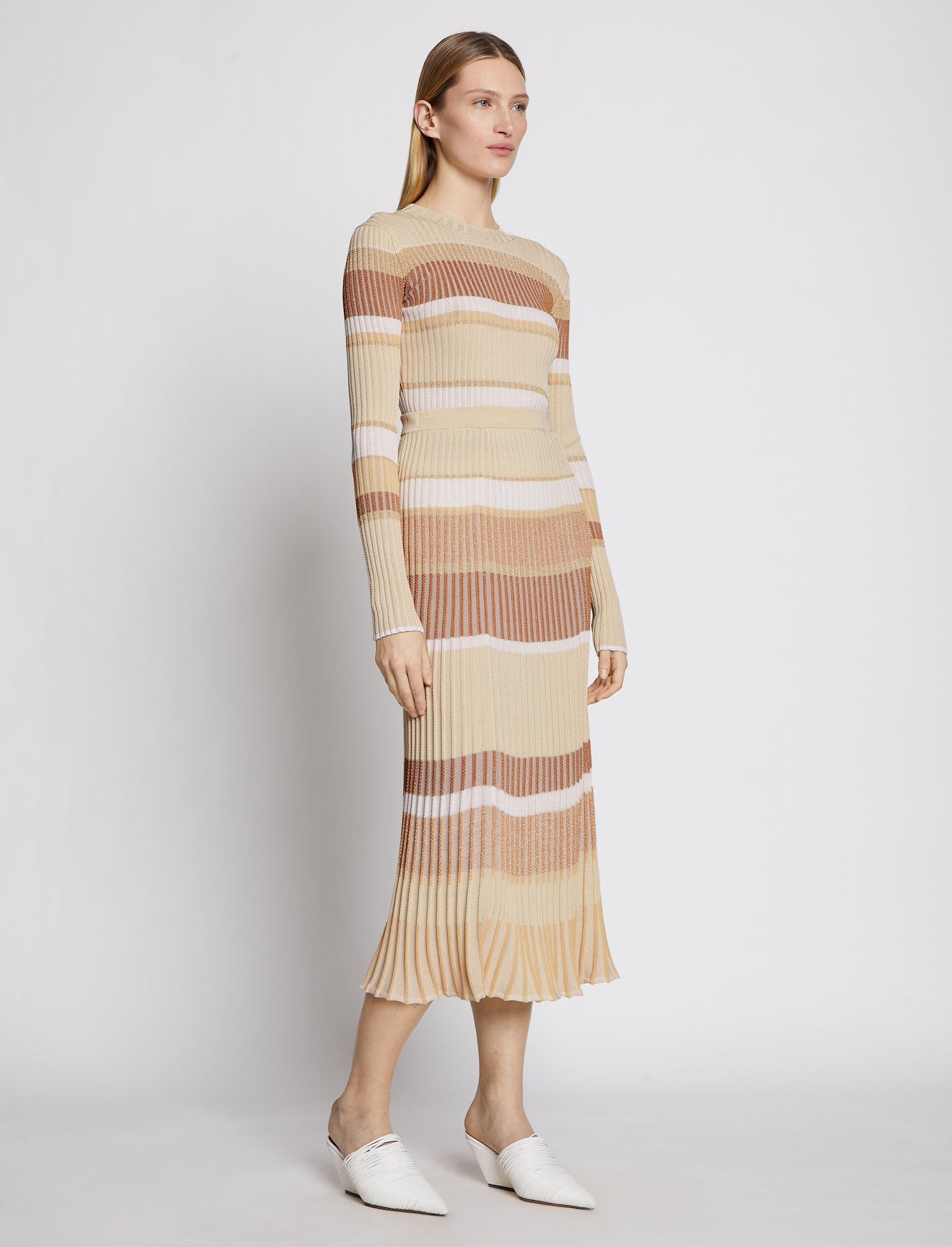 Zig Zag Stripe Knit Skirt #1