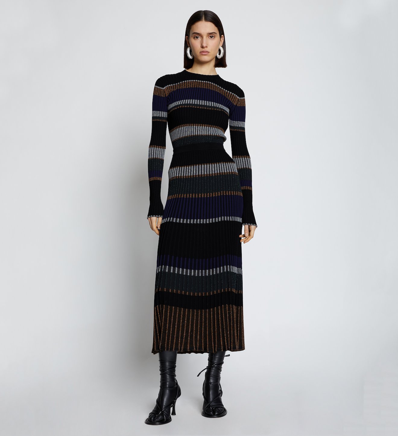 Zig Zag Stripe Knit Skirt