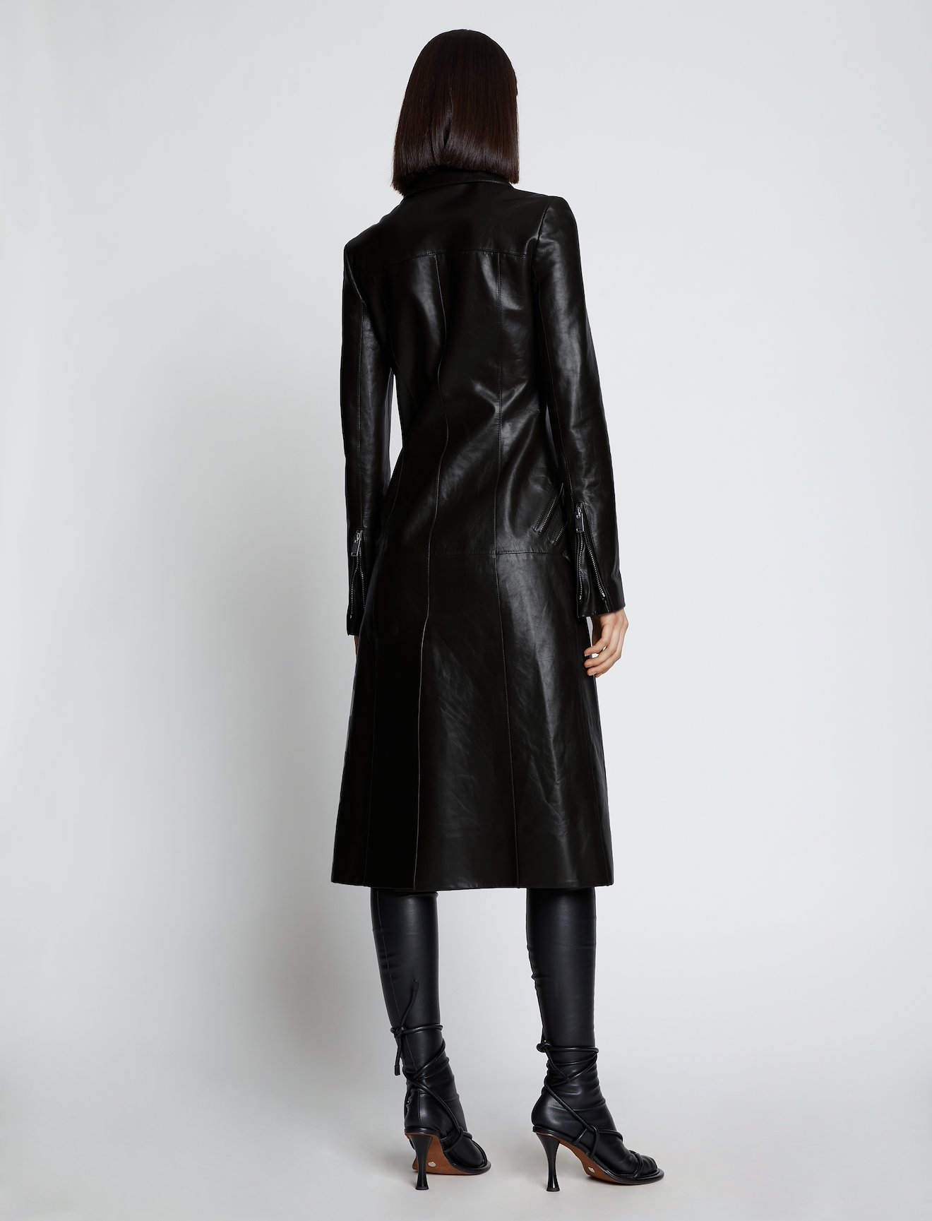 Zip Leather Coat #2
