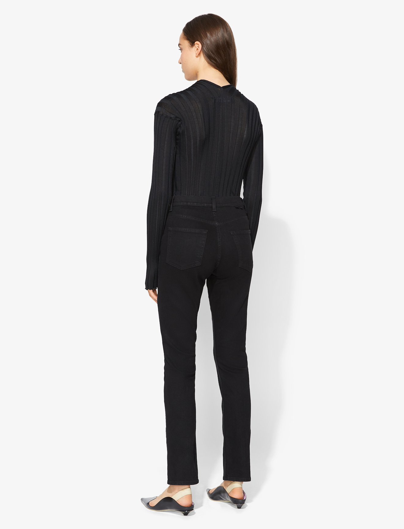 Zip Neck Ribbed Top #3