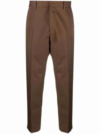 high-waisted tapered cropped trousers 