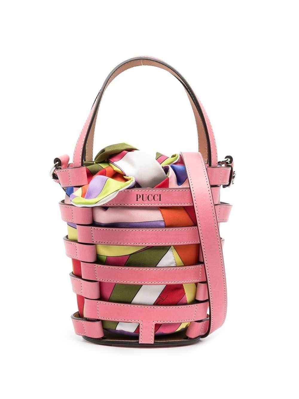 Pink & Multicolor Bucket Bag