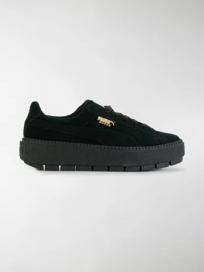 puma suede platform trace trainers puma black