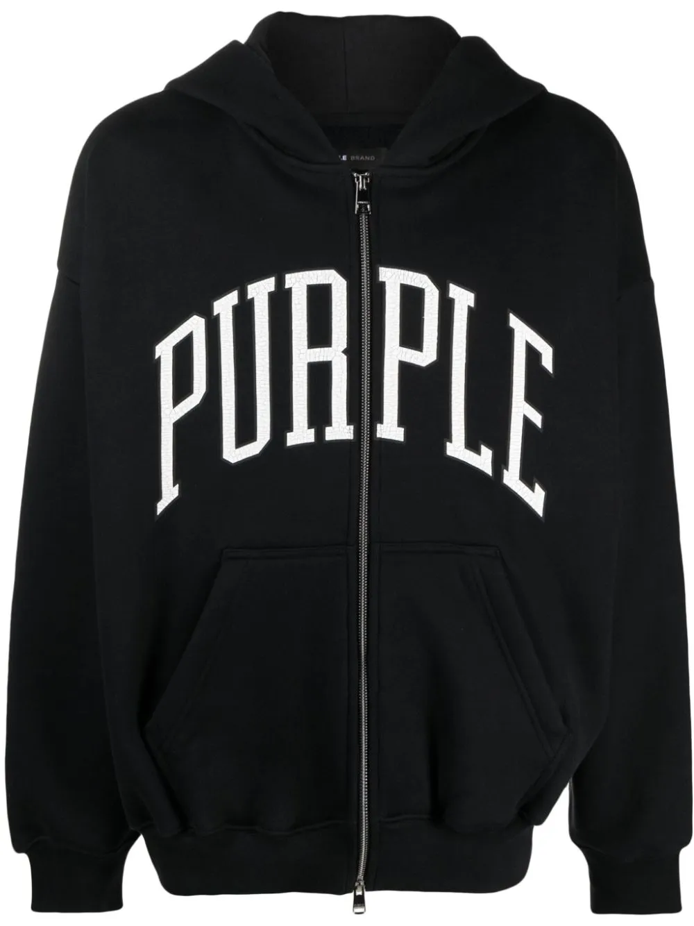 Purple Brand logo print cotton hoodie Eraldo GR