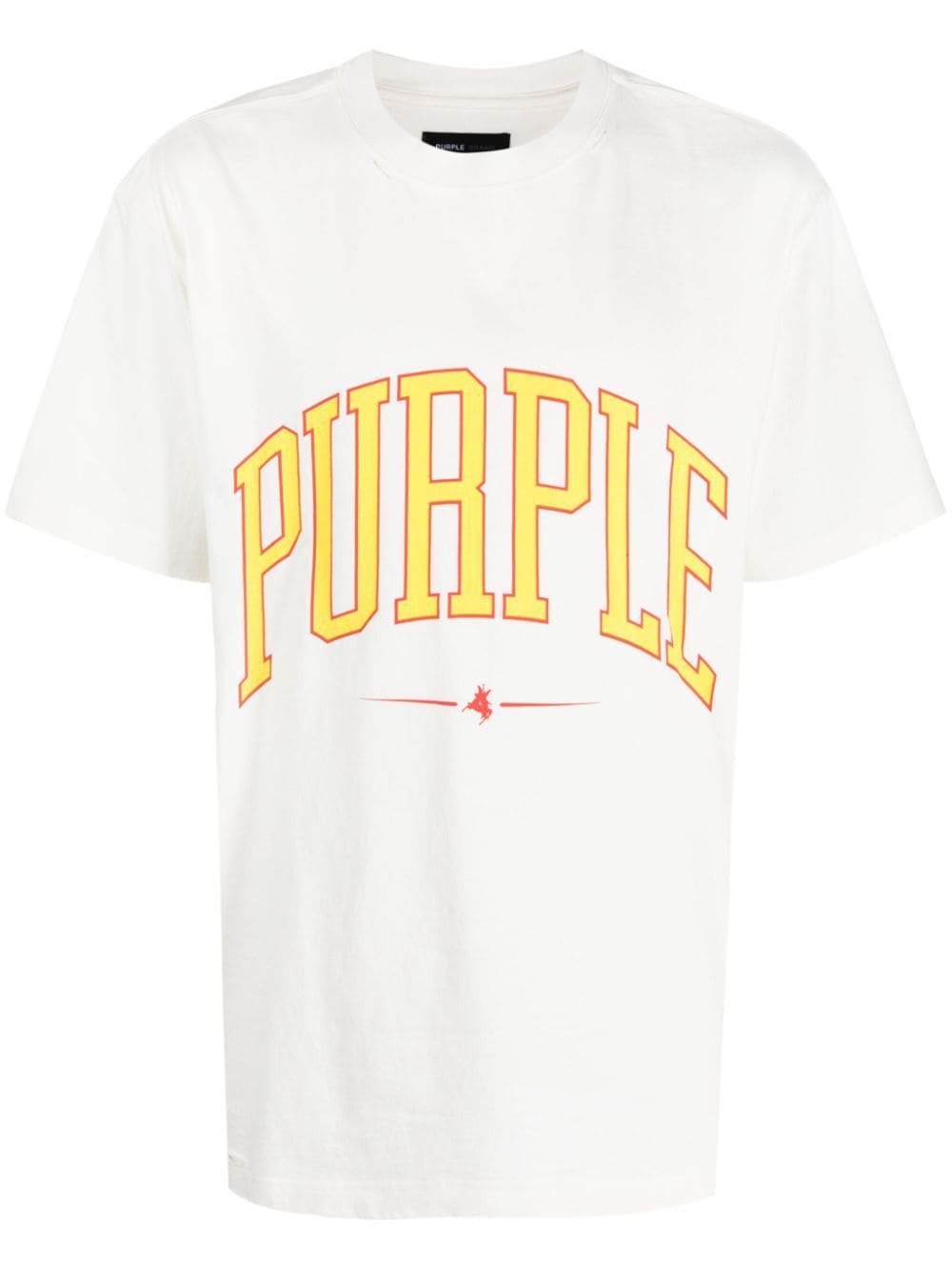 logo-print cotton T-shirt, Purple Brand