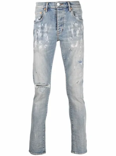 Purple Brand P001 Mid Rise Skinny Jean outlet Paint Splatter Distressed Mens 31