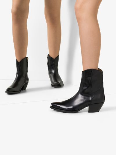 R13 black 55 leather cowboy boots | Browns