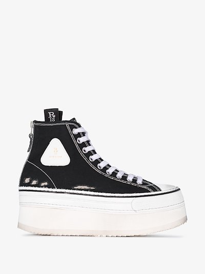 black high top uptowns with strap