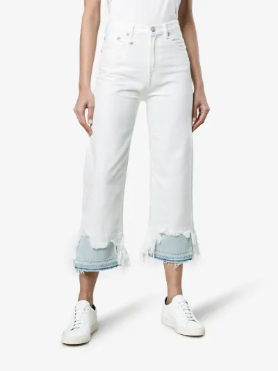 r13 white jeans
