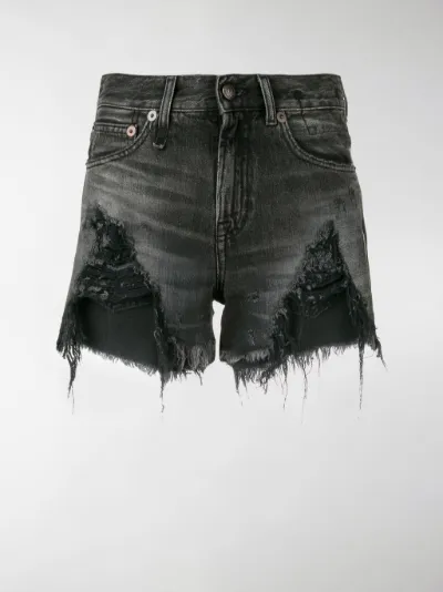 black shorts distressed