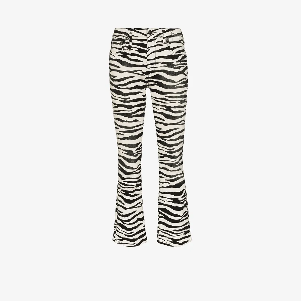 flare pants zebra