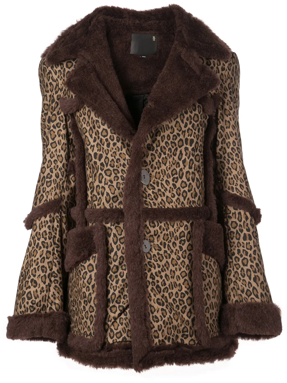 R13 leopard coat hotsell