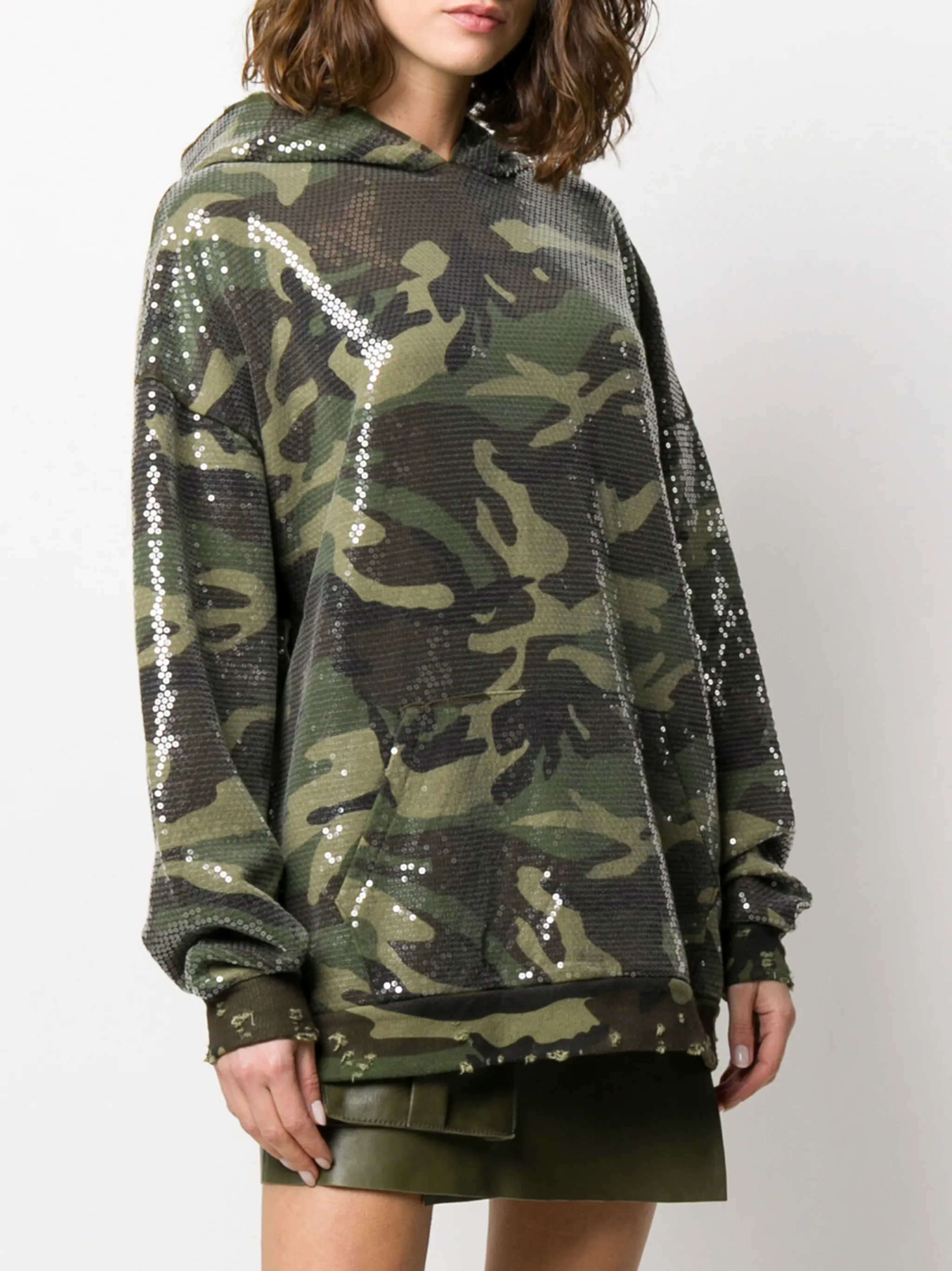 R13 sequin embellished hoodie Eraldo US