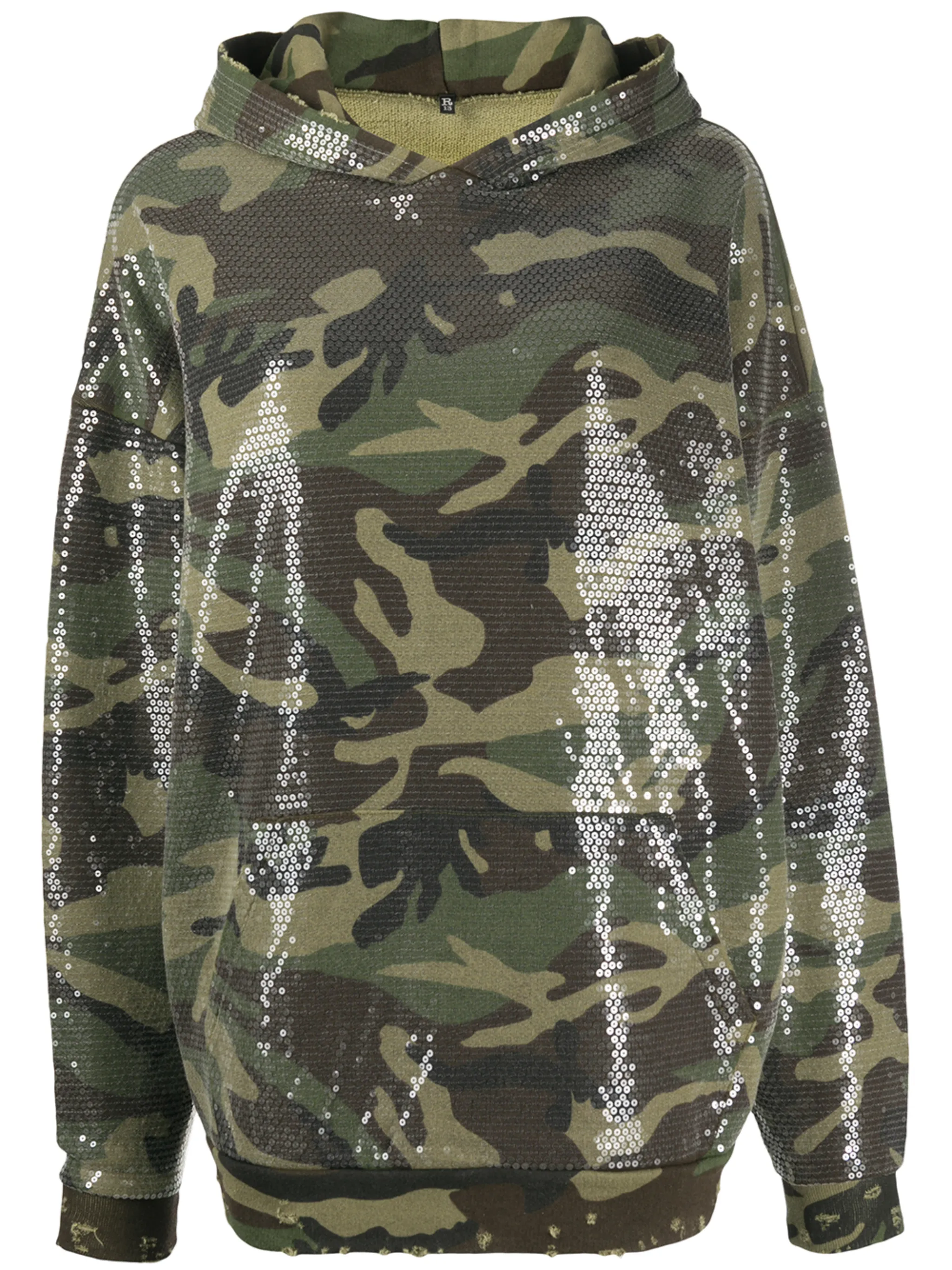 R13 camo sequin hoodie deals