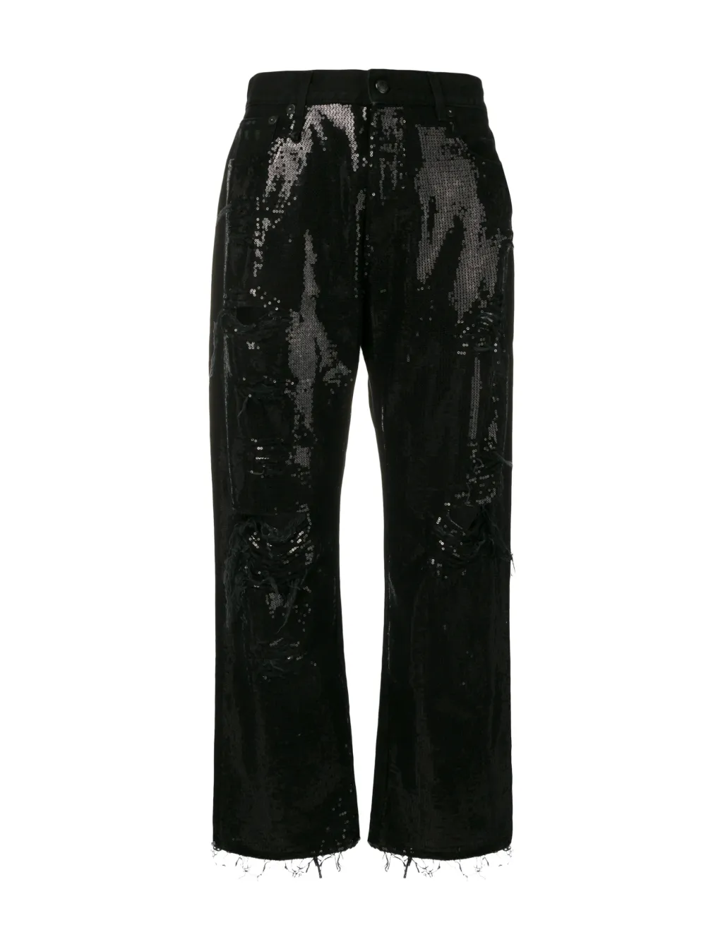 Black sequin jeans hotsell