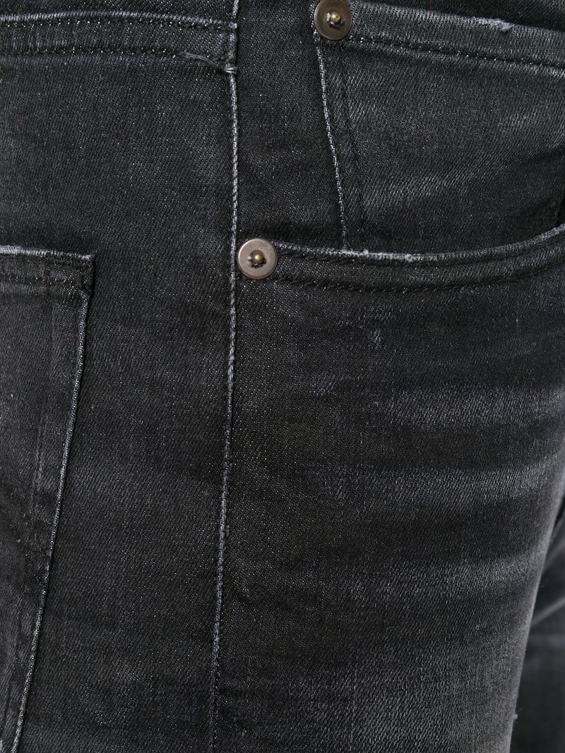 R13 skinny stonewashed jeans black | MODES