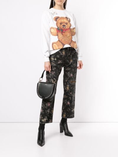 Teddy Bear print distressed sweatshirt R13 Eraldo