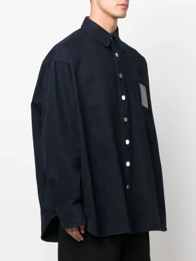 Raf Simons Big Fit denim shirt blue | MODES