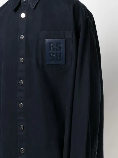 Raf Simons Big Fit denim shirt blue | MODES