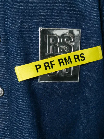 raf simons denim patch shirt