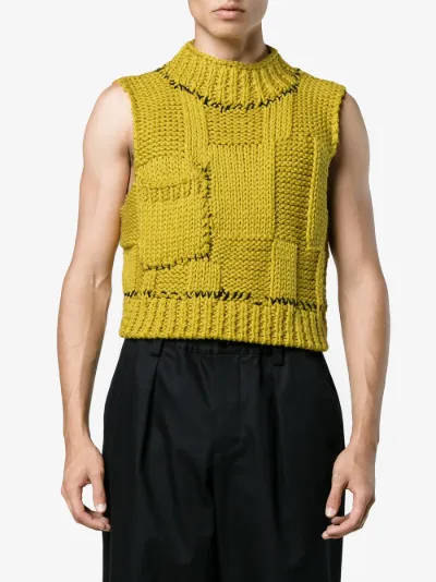Raf Simons Cropped knitted sweater vest | Browns Raf Simons Cropped knitted sweater vest | Browns