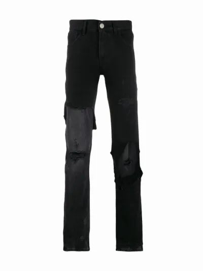 Raf Simons destroyed-effect slim-fit jeans | Eraldo.com US 