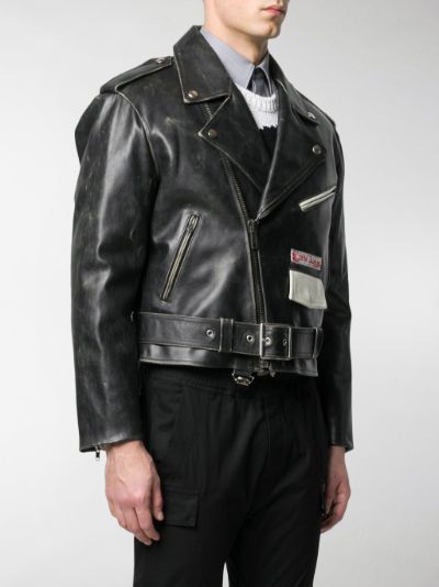 raf simons leather jacket