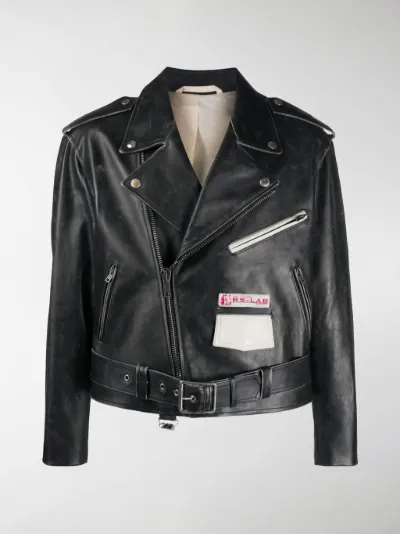 raf simons leather jacket
