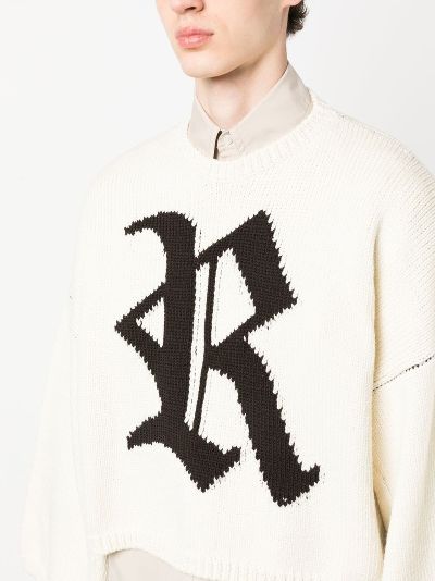 Raf Simons intarsia-knit long-sleeve jumper | Eraldo.com FR