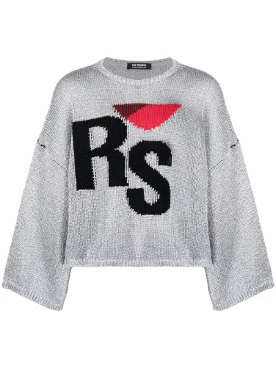grey branded jumper