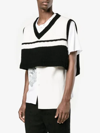 Raf Simons Knitted Cropped Vest | Browns Raf Simons Knitted Cropped Vest | Browns