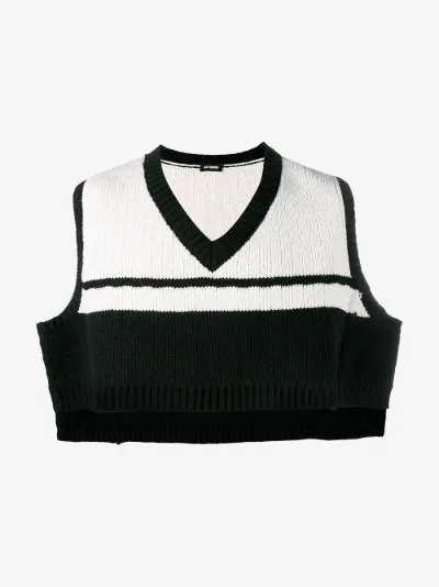 Raf Simons Knitted Cropped Vest | Browns Raf Simons Knitted Cropped Vest | Browns