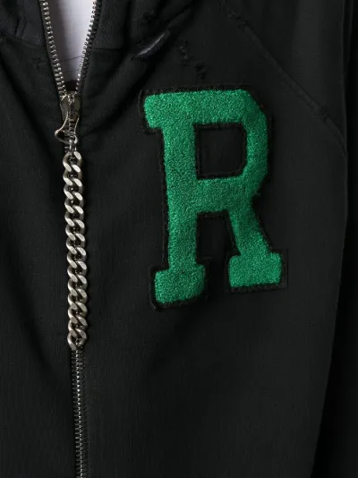 raf simons zip up hoodie