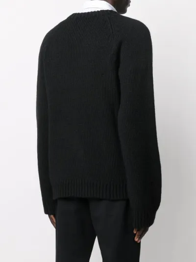 RAF SIMONS パープル Letter Badge セーター