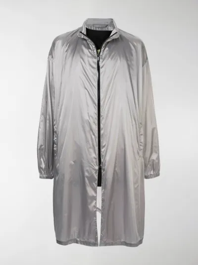 metallic raincoat