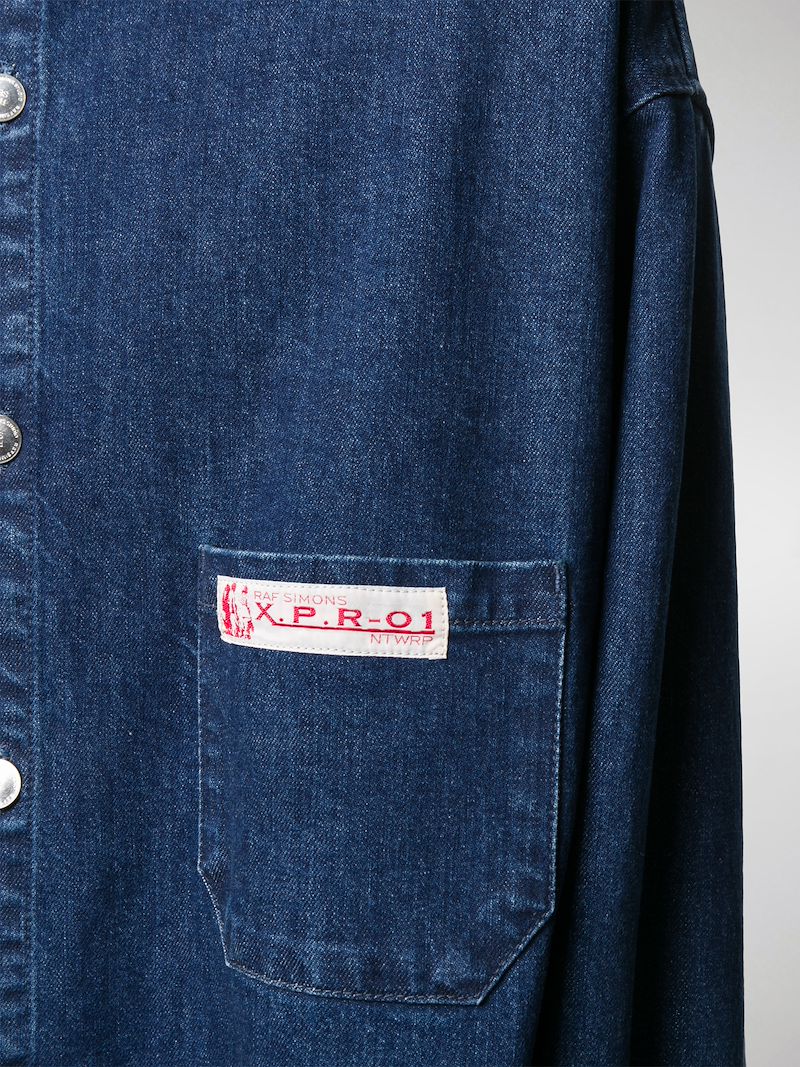 raf simons oversized denim shirt