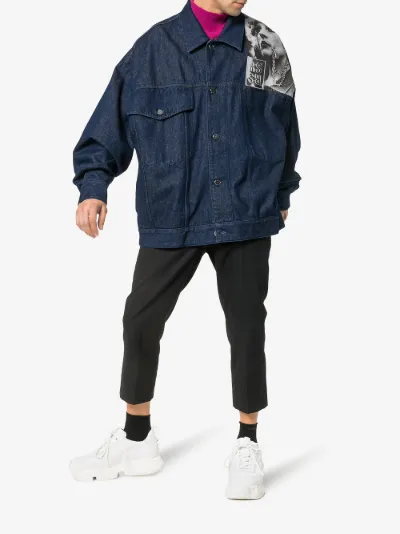raf simons oversized denim jacket