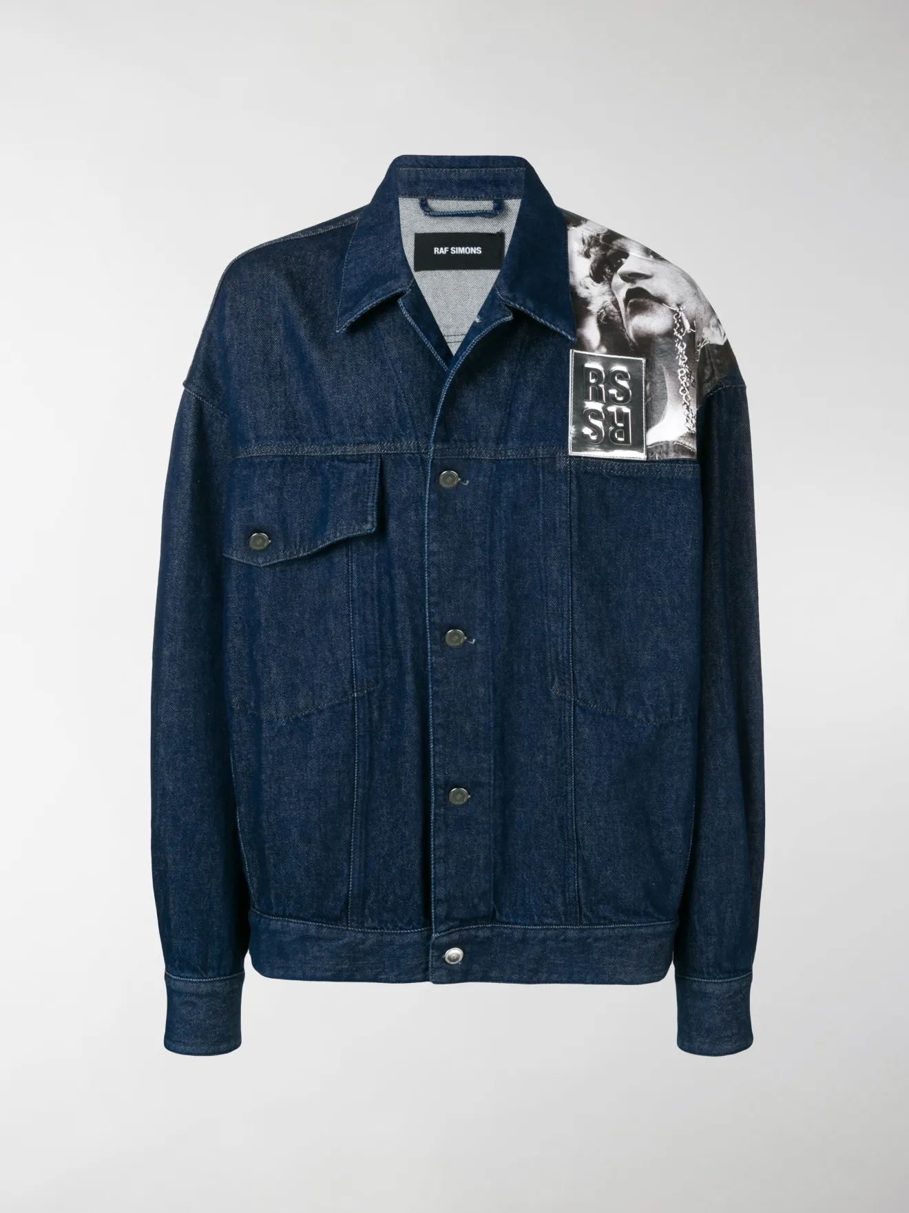 raf simons oversized denim jacket